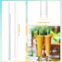Hoolerry 1500 Pcs Plastic Straws Disposable Individually Wrapped Drinking Straight Long Straws, 0.24" Wide, for Hot and Cold Beverages (8 Inch)