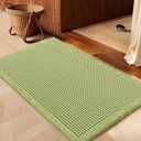 IM HOME Waffle Bath Mat Sage Green 36"x24", Boho Woven Modern Bath Mat Rugs, Absorbent Non Slip Bathroom Rugs, Soft Washable Bath Rugs with Tassels for Bathroom, Bedroom, Kitchen, Shower, Tub