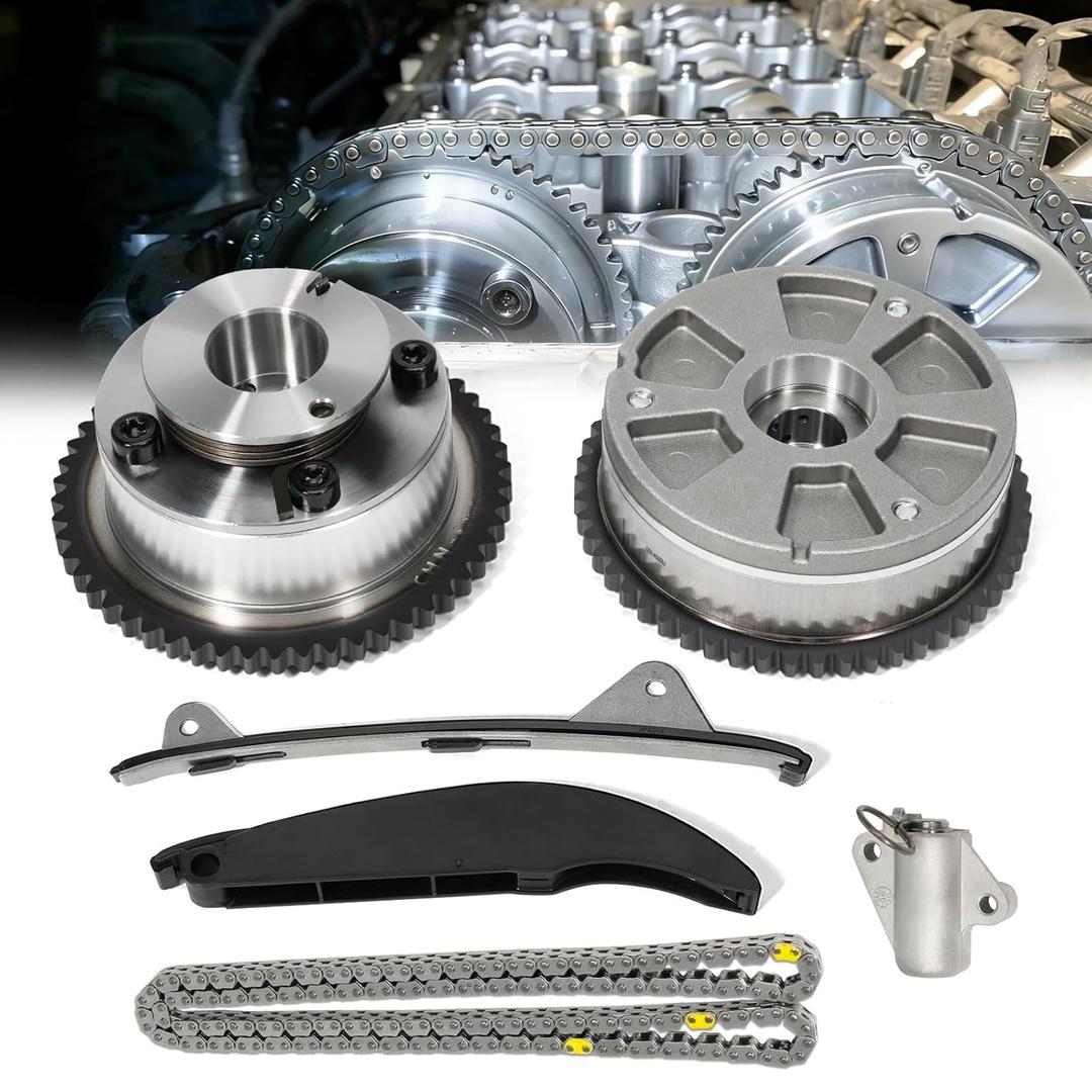 24350-2E700 Timing Chain Kit, w/VVT Camshaft Sprockets Intake & Exhaust, Fits for 2017-2021 Hyundai Elantra Kona Veloster, 2017-2022 Kia Forte 2.0L - Replace 243212E010 24410-2E000 244102E000