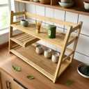 3 Tier Bamboo Matcha Station, coffee station organizer Shelf with Drawer for Kitchen Countertop, Tea Bar - Matcha Powder, Tools & Cup Organizer for Matcha Lovers, Home Baristas.