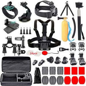 60 in 1 Camera Accessories Kit Compatible with GoPro Hero 13 12 11 10 9 8 7 6 5/Session 5/Hero 4/3+/3/2/1, Insta360, DJI Osmo Action, AKASO, APEMAN, Campark, SJCAM