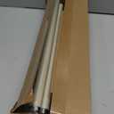 Heavy Duty Curtain Rod 36 to 120 Inches (3-10 ft)，1-Inch Diameter Adjustable Drapery Rod with Decorative Carved Leaf Finials, Weathered White Curtain Rods for Living Room & Bedroom