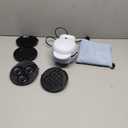 Baker's Friend 4 in 1 Mini Waffle Maker with Removable Plates, Set Includes Mini Pancake, Donut, Heart Shape Waffle Makers, Compact Size, Recipe Included, Blue