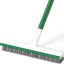 Floor Scrub Brush, 51" Long Handle Scrub Brushes for Cleaning 2 in 1 Heavy Duty Deck Brush Stiff Bristle Tile Floor Scrubber for Shower Bathroom Garage Kitchen Wall Tub and Swimming Pool
