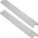 LC LICTOP 9.84 Inch Silver Finger Pulls for Cabinet 6Pcs, 7.56 Inch Hole Spacing, Aluminum Alloy Edge Pulls Furniture Handle, Back Mount Concealed Handles for Cupboard, Drawer, Dresser, Wardrobe