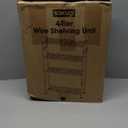 Sakugi Storage Shelves Organizer - 4 Tier Metal Shelf Organizer with Metal Wheels and Adjustable Leveling Feet, Heavy Duty Garage Shelving for Kitchen, Pantry and Closet, 33.1"x12.6"x59.4", Black