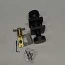 Black Interior Door Knobs for Hall & Closet, Pismo Doorknob with Square Rosette, Heavy Duty Passage Door Handle