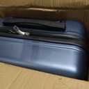 LIGHT FLIGHT Expandable Carry On Luggage 22x14x9 Airline Approved with Double Spinner Wheels, 20 Inch Lightweight Hard Shell Rolling Suitcases with TSA Lock, Blue