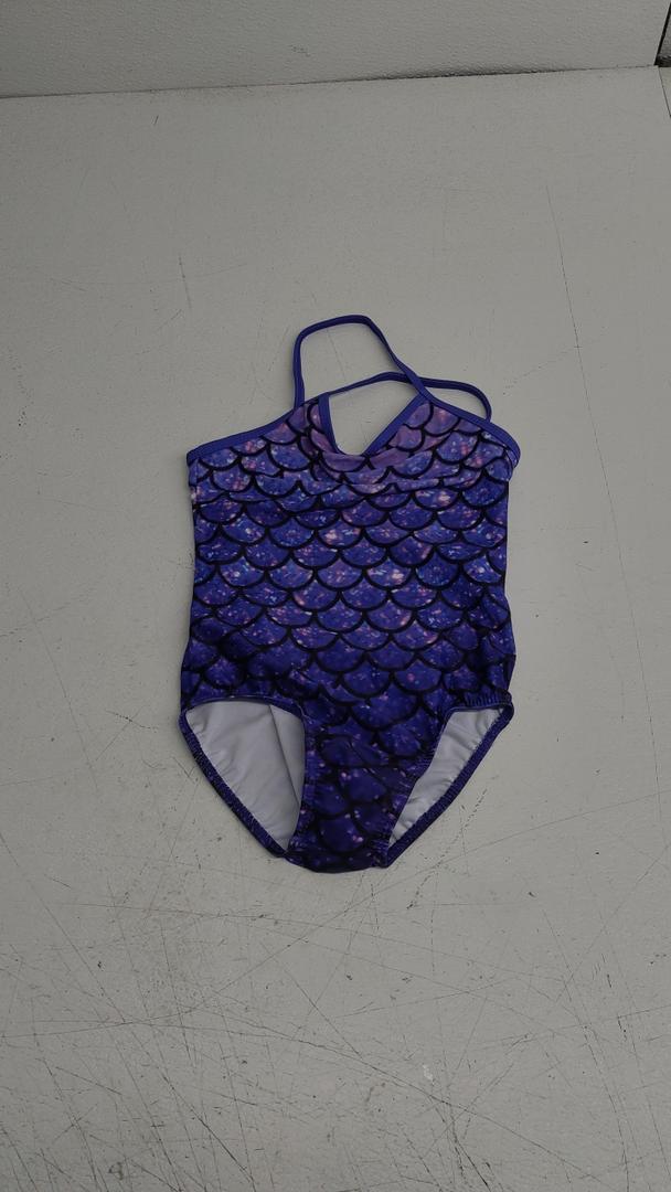 UMELOK Girls One Piece Swimsuit Beach Bathing Suit Scales Purple  