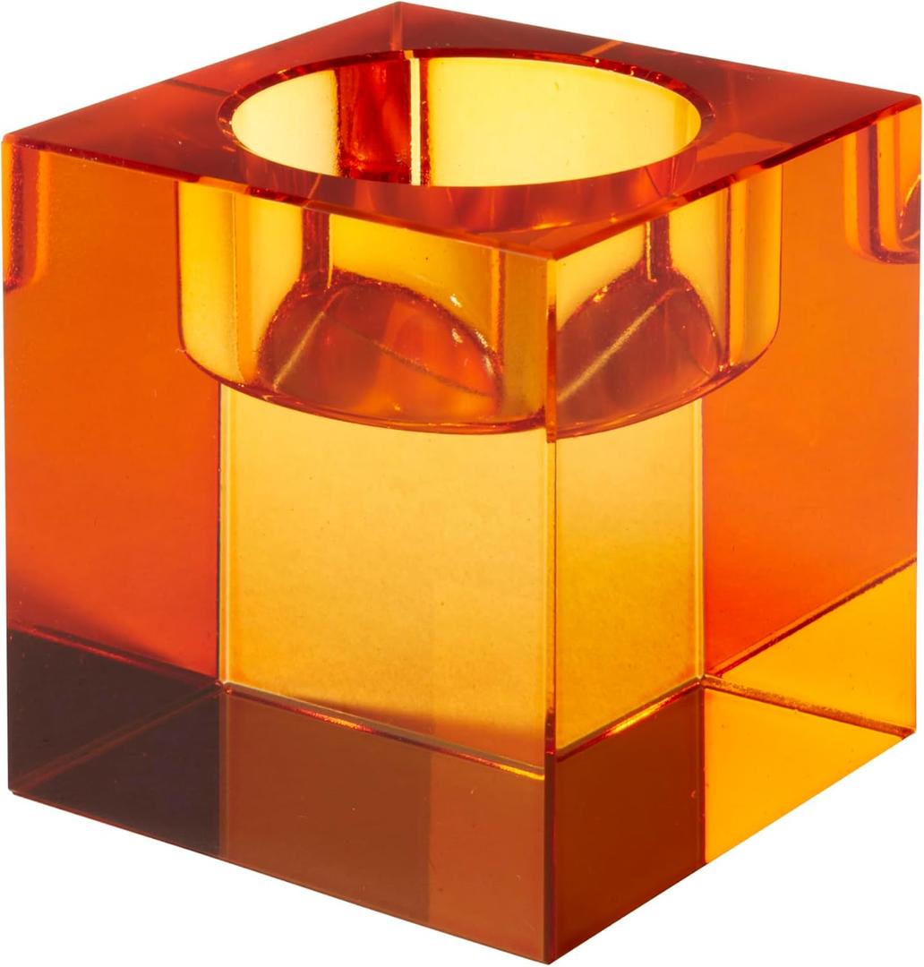 SARO LIFESTYLE Clear Crystal Votive Candle Holder Modern Glass Tealight Holder for Home Dcor, Weddings, Centerpieces, and Events