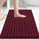 Arotive Luxury Bathroom Rugs 24x16, Extra Soft Thick Absorbent Shaggy Chenille Bath Rugs, Non-Slip Machine Wash Dry, Bath Mats for Bathroom Floor, Tub and Shower, Home Decor Accessories, Burgundy