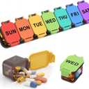 Extra Large Weekly Pill Organizer - Waterproof 7-Day Pill Box, Portable Vitamin & Supplement Case, Easy to Open Design, Ideal for Travel and Daily Medication Management