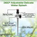 Tioncy 4 Pack Lawn Water Sprinkler 360 Degree Automatic Rotating Garden Hose Sprinkler on Spike Base for Yard with Stake Adjustable Grass Water Sprayer System for Nurseries Greenhouse