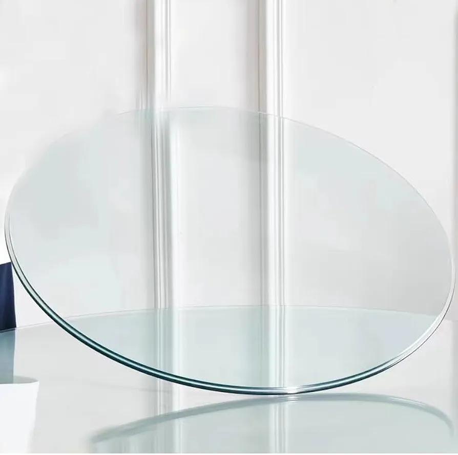 42" Glass Table Top 0.36" Inch Thick Tempered Pencil Polished Edge Round Glass Table Top,for Dining, Coffee, Table,Coffee, Office, Side Table 42" Glass Table Top 0.36" Inch Thick Tempered Pencil Polished Edge Round Glass Table Top,for Dining, Coffee, Table,Coffee, Office, Side Table