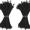 HAHIYO 1000Pcs 1mm Black Pearl Double Head Flower Pistil for Flower Making Scrapbook Decoration Mini Handmade Artificial Pistil Pearlized Floral Stamen Pollen