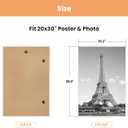 upsimples 20x30 Poster Frame, Easy Slide-In Assembly, White, 1pk Gallery Wall 20 x 30 Picture Frames Set for Family, Wedding, Christmas, Easy to Change Photos