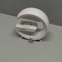 LED Table Lamp with Wireless Charger, G Shaped Night Light Lamp with Bluetooth Speaker, Sunrise Alarm Clock, Smart Mini Atmosphere Lamp for Bedroom, Office, Living Area (White)