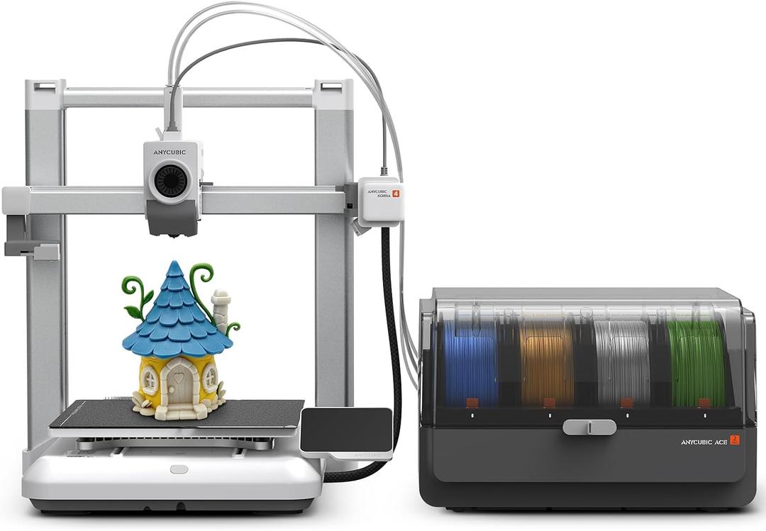 Anycubic Kobra 4 Combo FDM 3D Printer, Born 4 Color Multicolor Printing