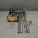 2-in-1 Garden Rotary Cultivator Tool Adjustable Handle Lawn Tools Hand Rotary Tiller for Loosening Soil and Lawn Care, Reseeding Grass, Weeder, Soil Mixing, Manual Yard Tiller (66.9 inch)