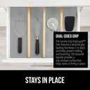 GORILLA GRIP DripGuard Shelf Liner, Non Adhesive Drawer and Kitchen Cabinet Protector, Slip Resistant BPA Free Smooth Surface Plastic Liners for Cabinets, Bathrooms, Closets, 17.5x120 Inch, Gray