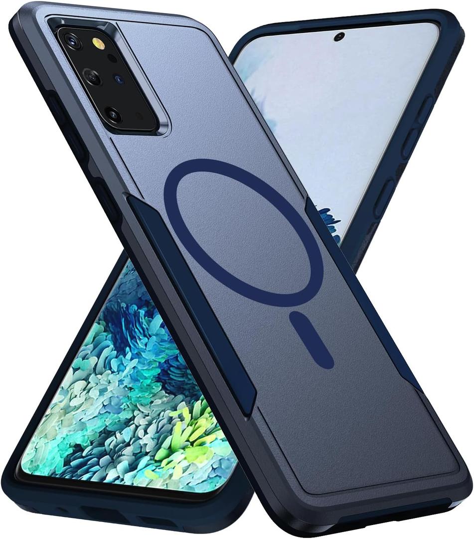 for Samsung Galaxy S20 Plus Case,[Compatible with Magsafe] [Military Grade Drop Tested] Shockproof Magnetic Tough Rugged Protective Phone Case -6.7 inch (Blue)