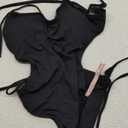 Narecte One Piece Swimsuit Women Bathing Suit Sexy High Cut Women's One-Piece Swimsuits Monokini One Piece Bathing Suit (Medium, Black)