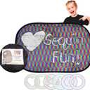 Meavia Reversible Sequins Wall Sensory Fun Toy W/ Shape Stencils & Travel Case, Jumbo Size 40 x 27 Inches