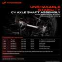 A-Premium Rear Axle Shaft Assembly with Axle Bearing and Seal Compatible with Jeep Wrangler 2007-2011 3.8L, Wrangler 2012-2018 3.6L, Wrangler JK 2018 3.6L, Rear Left or Right, Replace# 68003272AA