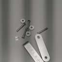 x xotic tech JDM Hood Spacer Hood Riser 3/4" Replacement Front Hood Vent Space Riser Spacer Anodized Silver Aluminum Alloy Billet Compatible with Honda Civic CRX Del Sol, Acura Integra