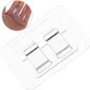 STOBAZA 50 Pack Outdoor String Light Hooks  Clear Adhesive Light Clips for Patio & Deck, Waterproof Christmas LED Hangers, Damage-Free Wire Holders for Gutter, Fence & Windows