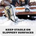 Yaktrax Walk Traction Cleats - 360-Degree Grip on Snow, Ice, & Multi-terrain Surfaces - Elastic Outer Band w/ Easy-On/Off Heel Tab & 1.2mm Zinc-coated Steel Coils - Abrasion & Rust Resistant - Unisex, Large