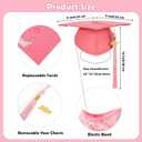 Unisex Matte Graduation Gown and Cap Set with Tassel for Middle High School Bachelor (51, Pink)