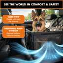 Half Hammock Dog Seat Cover for Back Seat - Waterproof Half Backseat Dog Cover, Space Saving Split Seat Design, Universal Fit & Heavy Duty Pet Restraint