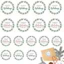 Holiday Stickers 3 Inch 2 Inch Large, Round Xmas Christmas Holiday Sticker for Envelopes Seals Cards Crafts Label Gifts Presents Bag Wrapping Party Favors (day126)