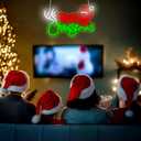 Merry Christmas Neon Sign - Gdbkabf Christmas LED Neon Light Up Signs for Wall Decor Home Decor for Xmas Party Bedroom Living Room Business Bars Shop Decoration USB Operated