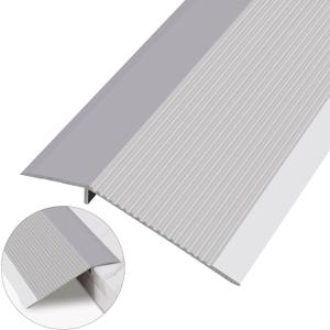 Aluminum Floor Transition Strip, Threshold Reducer for Doorway Ramp Tiles Laminate Planks, Bridge The Height Gap Between 0.3-1.6 inches (2.9 ft x 3.9 in, Matte Silver) Aluminum Floor Transition Strip, Threshold Reducer for Doorway Ramp Tiles Laminate Planks, Bridge The Height Gap Between 0.3-1.6 inches (2.9 ft x 3.9 in, Matte Silver)