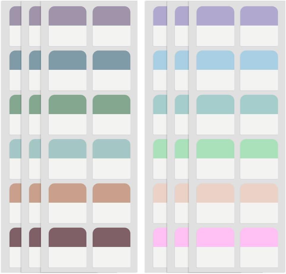 240 Pcs Sticky Index Tabs, Colored Book Sticky Tabs for Notebooks, Repositionable Page Tabs for Notebooks File Classification,12 Colors (1 Inch) (Morandi)