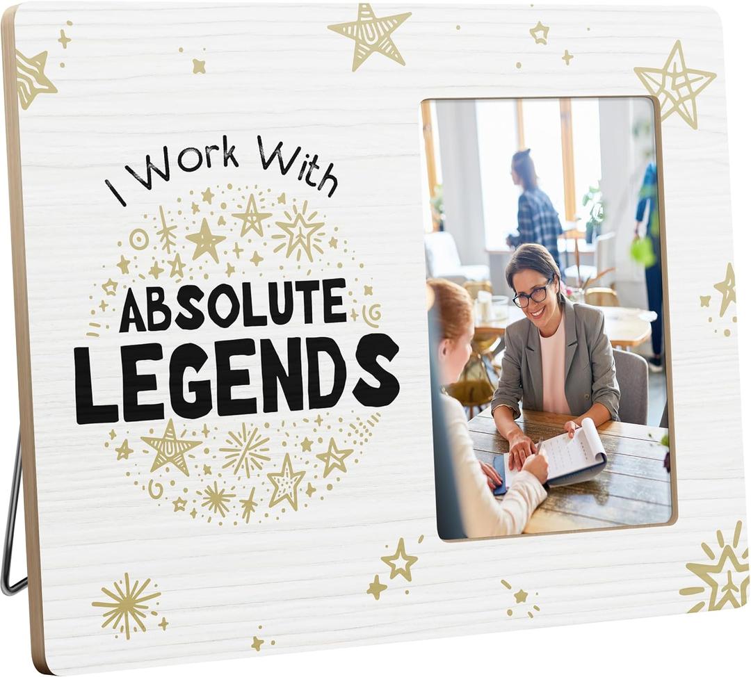 Coworker Gifts for Women Men, Retirement Picture Frame, I Work with Absolute Legends, 4x6 Inch Photo