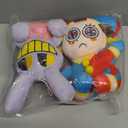 Jax and Pomni Plush,Horror Cute Stuffed Plushies Doll Toys, Jax and Pomni Plush for Birthday Christmas, Kids and Adults Choice (2pcs)