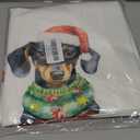 Nvotell Dachshund Christmas Pillow Covers 18x18, Dachshund Gifts for Women, Merry Christmas Decor, Living Room Bedroom Decor, Set of 2