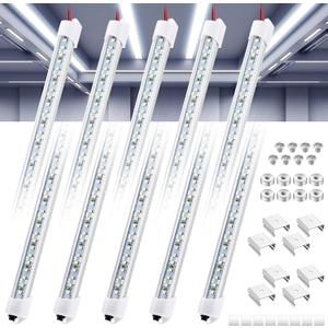 8 Pcs 12V Interior LED Light Bar for Car LED Light with Switch and Magnets Strip White 12V Lighting for Indoor Room Home Car Cargo Truck Trailer Van