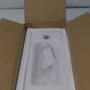Dcolora Small Bathroom Sink, 14.5"x7" Small Wall Mounted Sink Floating Rectangle White Sink Ceramic Porcelain Tiny Bathroom Sink, Left Hand