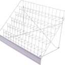 Magazine Rack, Information Rack, Iron, Decorative, Foldable, Organized, Manual, Book Rack, Display Rack for, White