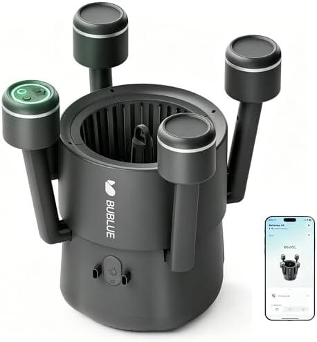 (2026 New) BUBLUE BuVortex V5 Pool Surface Skimmer Robot, Pool Cleaner with App Control,5L Filter, Dual Cleaning Modes, AI Navigation,Ideal for In-Ground & Above-Ground Pools,Space Gray