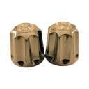 Metal Shower Knob 2 Piece Replacement for Price Price Pfister Verve Tub Shower Faucet Hot and Cold Handles, Gold
