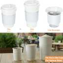 White Coffee Sleeves For 10 to 20 oz. Cups (250 Pack), Disposable Corrugated Cardboard Paper Jacket For Better Grip, Hot Cold Drinks Holder, Chocolate Milk Tea Beverage Insulator, Hand Protection