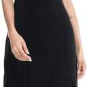 Vlazom Women Full Slips Sexy Soft Slip Dress for Under Dress Spaghetti Strap Cami Slip Chemises V Neck Negligee S-XXL (Large, B-black)