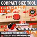Heavy Furniture Movers with Wheels Set - Appliance Lifter with Moving Sliders that Lift Up to 660 Lbs - Heavy Duty Furniture Lifter Tool, 4 Pcs Appliance Movers Sliders and Lifting Extender Included