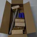 Crack Weeder with 4 Weed Brush Heads, 57 Inch Long Manual Crevice Weeding Tool, Moss Weed Puller Tool Grout Brush with Steel Handle for Deck, Walls, Paver, Patio, Walkway, Blue