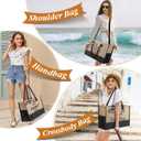 Birthday Retirement Gifts for Women Personalized Gifts for Friend Sister Bridesmaid Teacher Jute Tote Bag and Makeup Bag (Sometime)